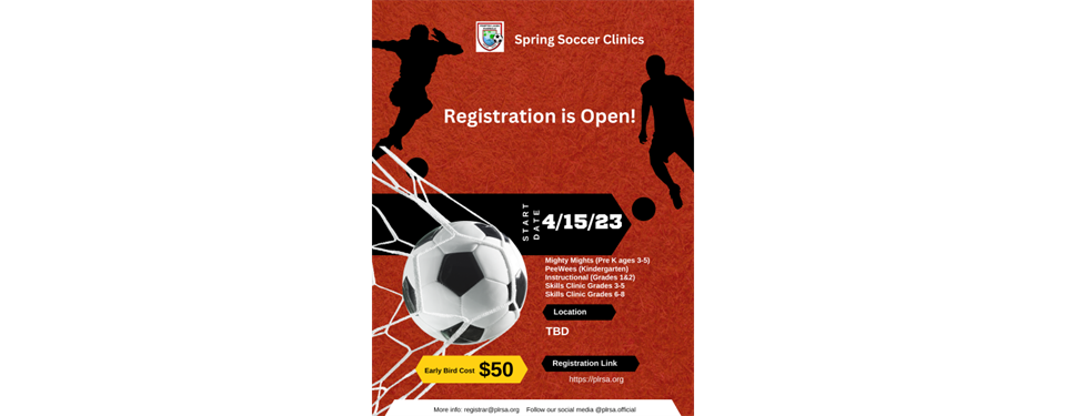 Spring Soccer Registration is Open