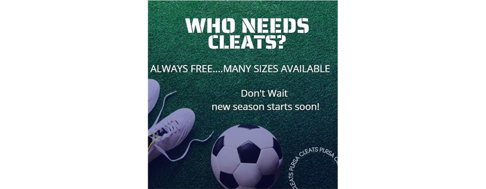 Need Cleats? Come this Saturday